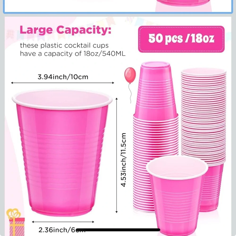 Pink Party Cups